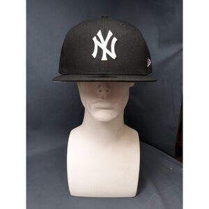 New Era 59Fifty Men's Fitted New York Yankees Hat Black Size 7 1/2 NEW!